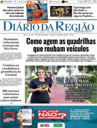 Capa do jornal Diário da Região 10/03/2024