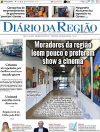 Capa do jornal Diário da Região 12/03/2024