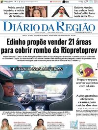 Capa do jornal Diário da Região 14/03/2024