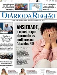 Capa do jornal Diário da Região 15/02/2024