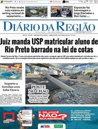 Capa do jornal Diário da Região 21/03/2024