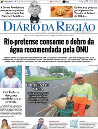 Capa do jornal Diário da Região 23/03/2024