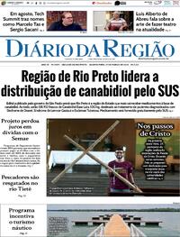 Capa do jornal Diário da Região 27/03/2024