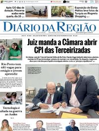 Capa do jornal Diário da Região 28/02/2024