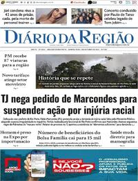 Capa do jornal Diário da Região 01/10/2025