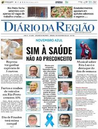 Capa do jornal Diário da Região 01/11/2025