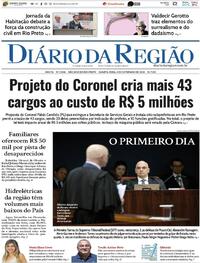 Capa do jornal Diário da Região 03/09/2025