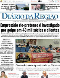 Capa do jornal Diário da Região 03/12/2025