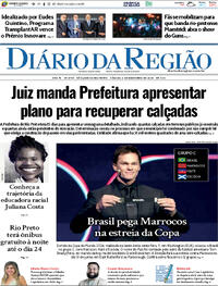 Capa do jornal Diário da Região 06/12/2025