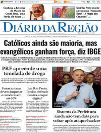 Capa do jornal Diário da Região 07/06/2025