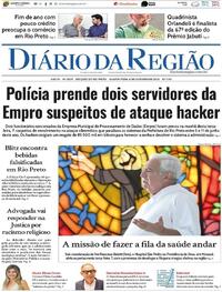 Capa do jornal Diário da Região 08/10/2025