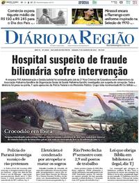 Capa do jornal Diário da Região 09/08/2025