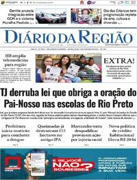 Capa do jornal Diário da Região 09/10/2025