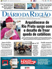 Capa do jornal Diário da Região 10/07/2025