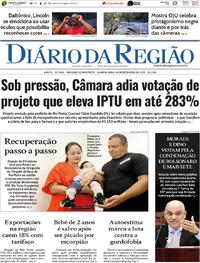 Capa do jornal Diário da Região 10/09/2025