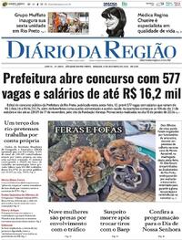 Capa do jornal Diário da Região 11/10/2025