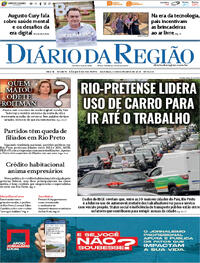 Capa do jornal Diário da Região 12/10/2025