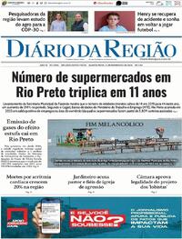 Capa do jornal Diário da Região 12/11/2025