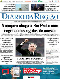 Capa do jornal Diário da Região 13/05/2025
