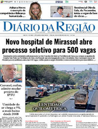 Capa do jornal Diário da Região 13/09/2025