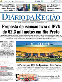 Capa do jornal Diário da Região 13/12/2025