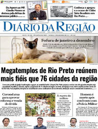 Capa do jornal Diário da Região 14/12/2025