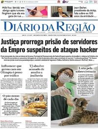 Capa do jornal Diário da Região 16/10/2025