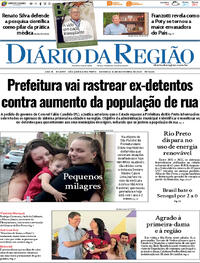 Capa do jornal Diário da Região 16/11/2025