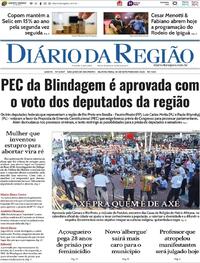 Capa do jornal Diário da Região 18/09/2025
