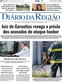 Capa do jornal Diário da Região 18/10/2025