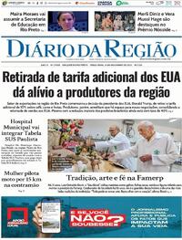 Capa do jornal Diário da Região 18/11/2025