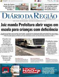 Capa do jornal Diário da Região 18/12/2025