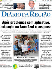 Capa do jornal Diário da Região 19/07/2025
