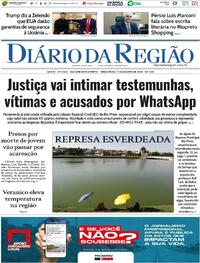 Capa do jornal Diário da Região 19/08/2025