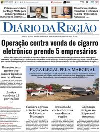 Capa do jornal Diário da Região 20/08/2025