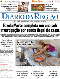 Capa do jornal Diário da Região 21/09/2025