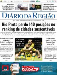 Capa do jornal Diário da Região 21/10/2025