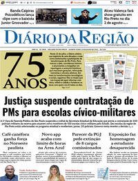 Capa do jornal Diário da Região 23/07/2025