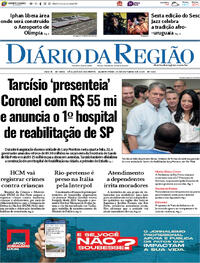 Capa do jornal Diário da Região 23/10/2025
