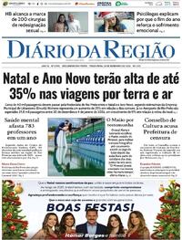 Capa do jornal Diário da Região 23/12/2025