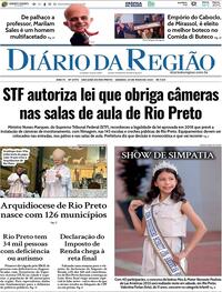 Capa do jornal Diário da Região 24/05/2025