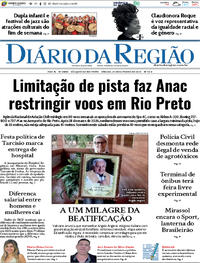 Capa do jornal Diário da Região 25/10/2025