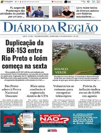 Capa do jornal Diário da Região 27/08/2025