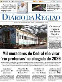Capa do jornal Diário da Região 28/12/2025