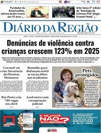 Capa do jornal Diário da Região 29/05/2025
