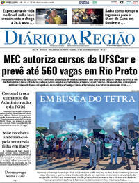 Capa do jornal Diário da Região 29/11/2025