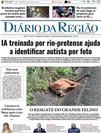 Capa do jornal Diário da Região 30/04/2025