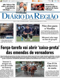 Capa do jornal Diário da Região 30/11/2025