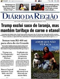 Capa do jornal Diário da Região 31/07/2025