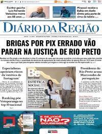 Capa do jornal Diário da Região 31/08/2025